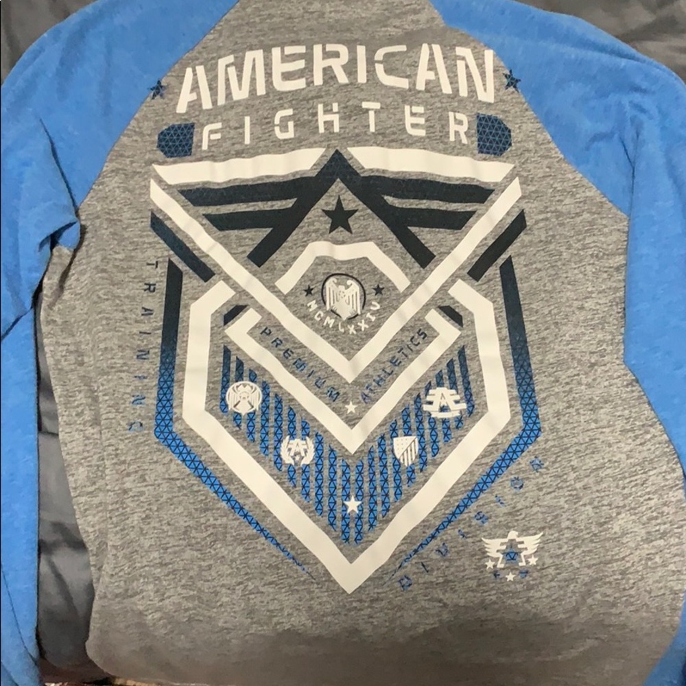 Youth Large American Fighter Long Sleeve T-Shirt - Picture 3 of 5